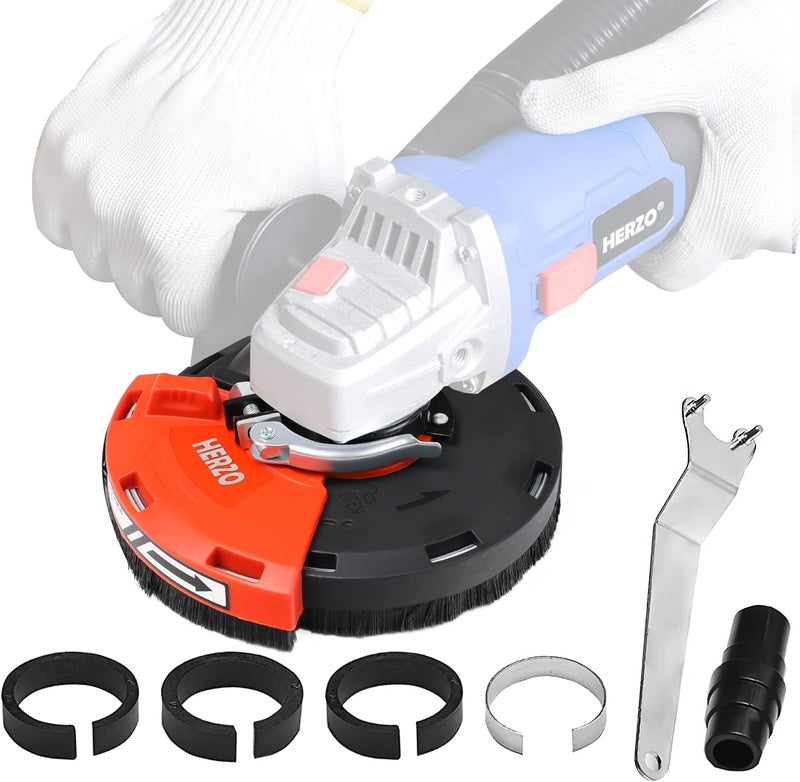 HERZO Dust Shroud for Angle Grinder 4/4.5/5 inch Universal Surface Grinding Shroud (125MM) - Image 3
